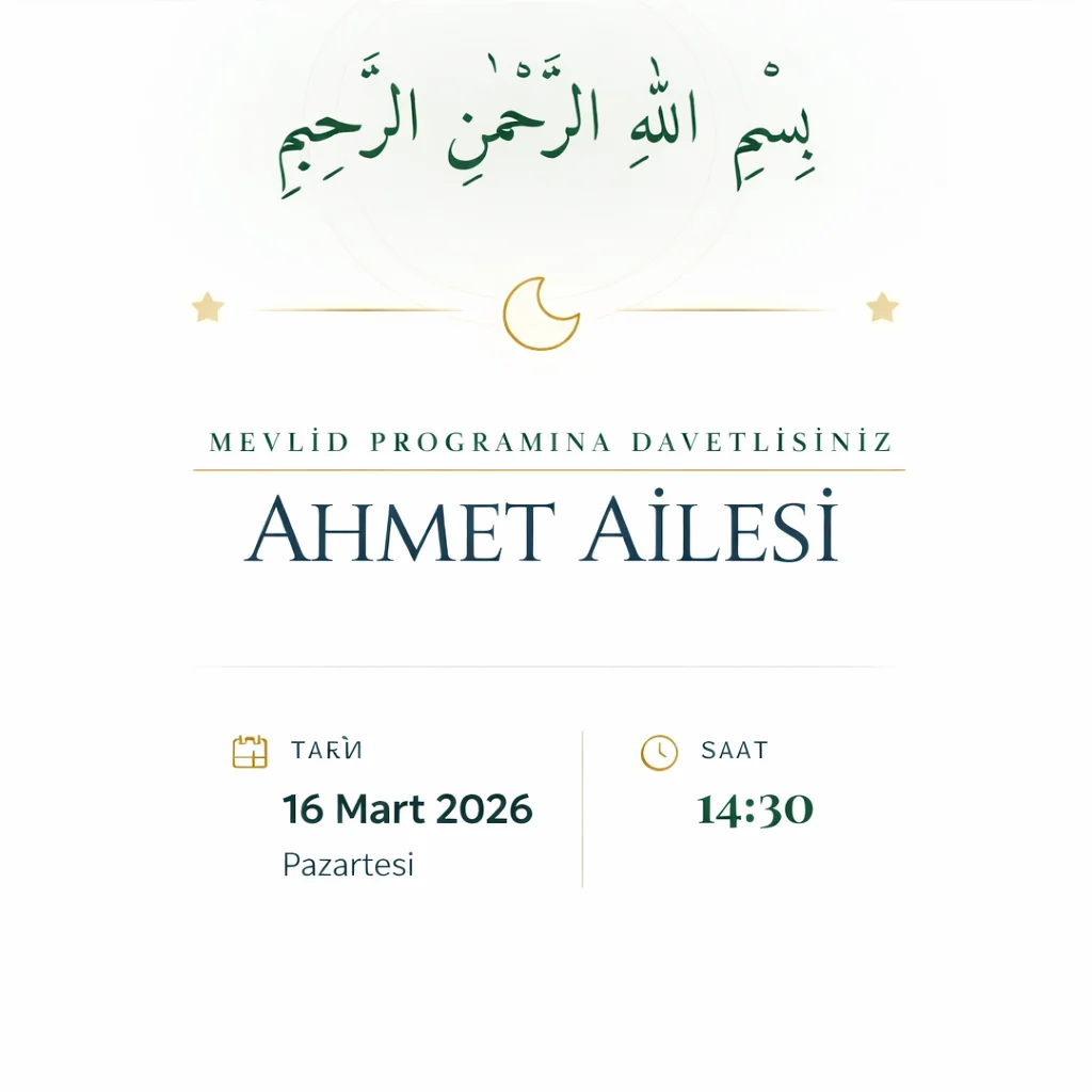 Mevlid Davetiyesi