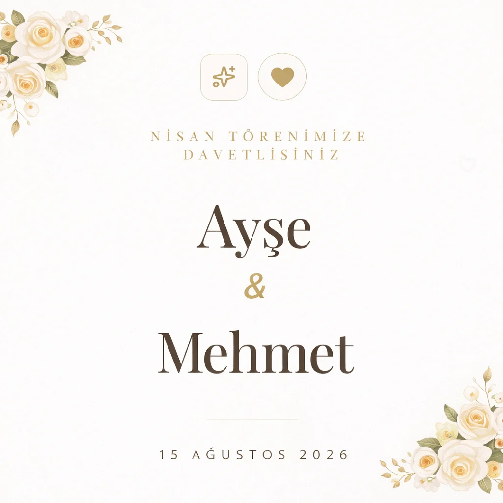 Nişan Davetiyesi – Safir 2