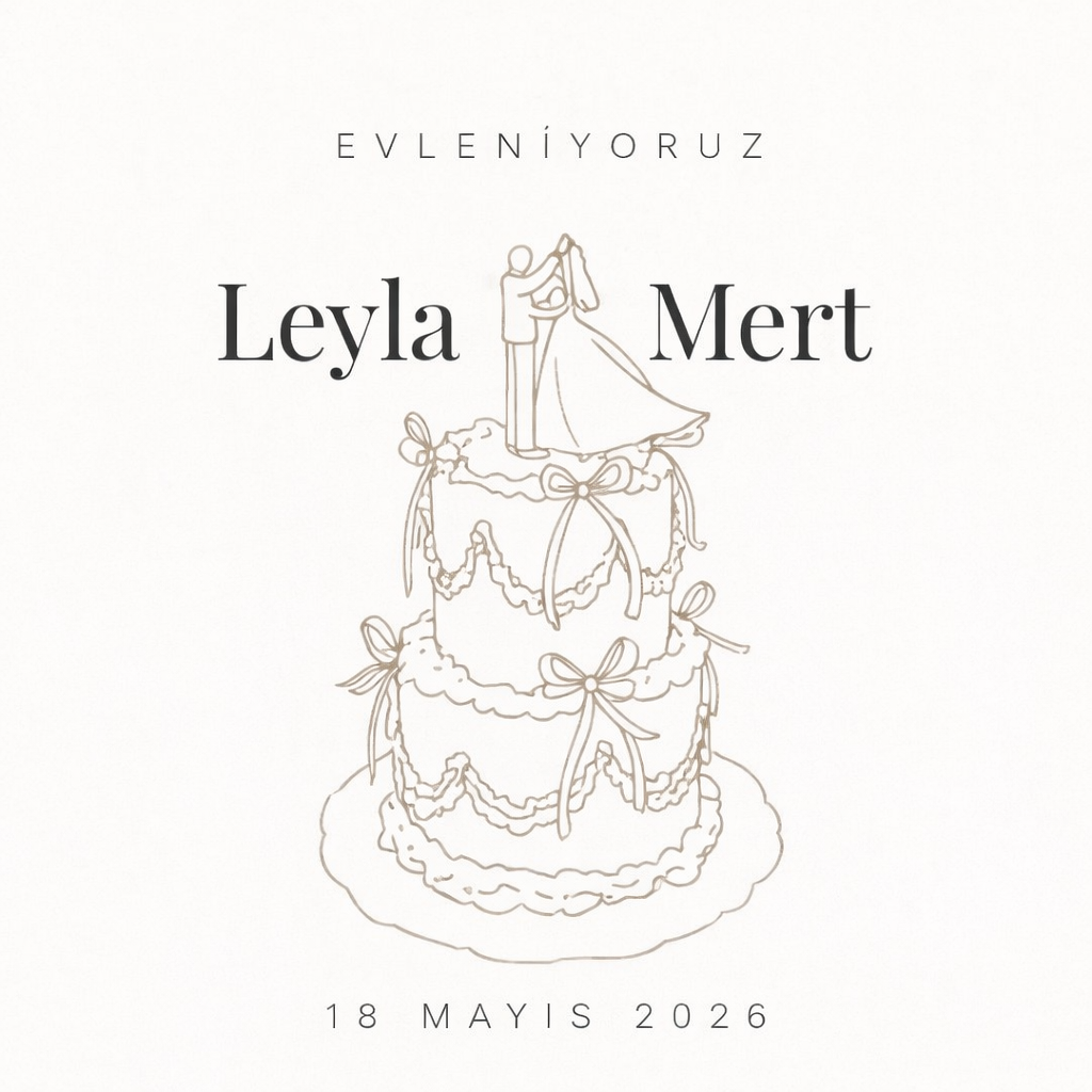 Düğün Davetiyesi - Balerin