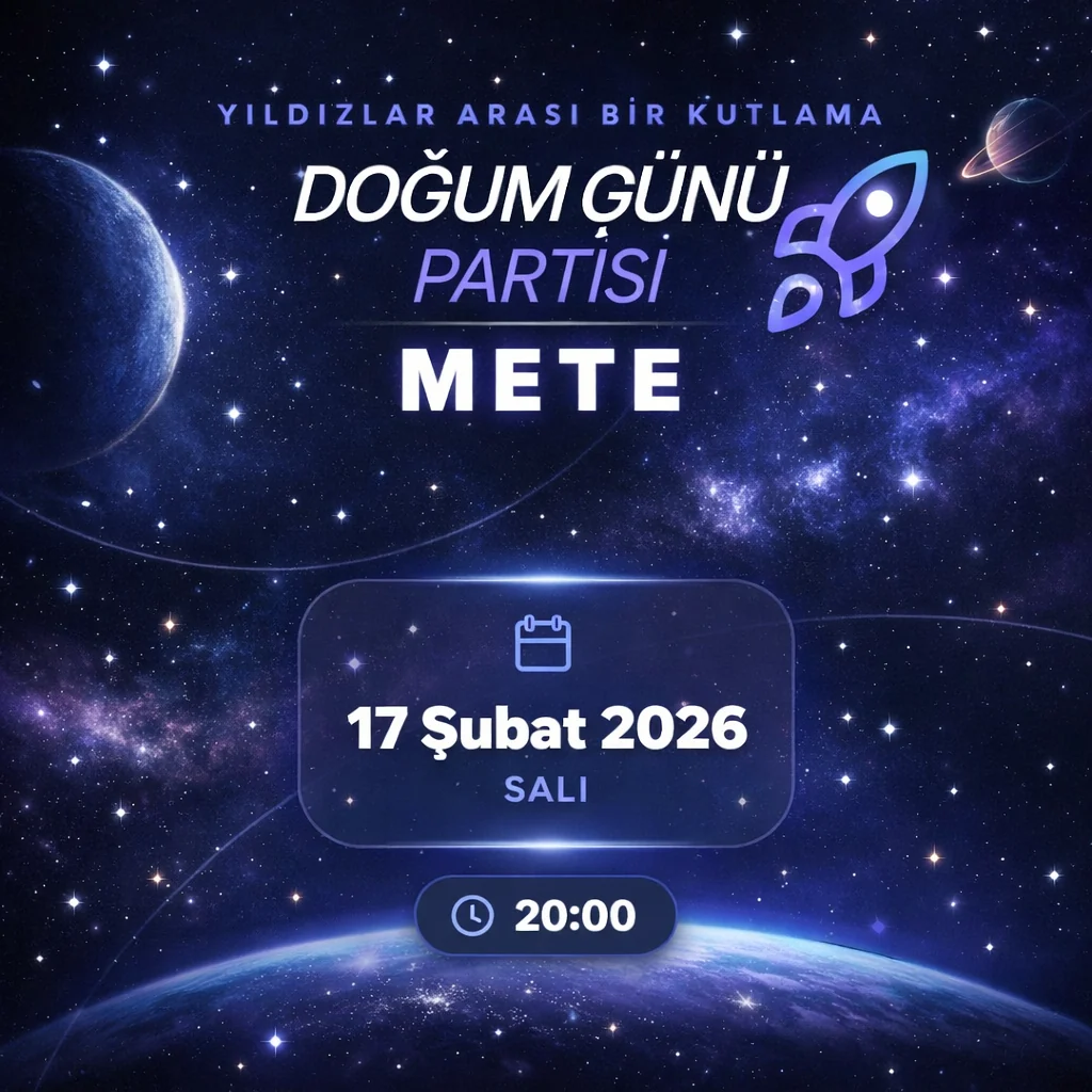 Çocuk Doğum Günü - Galaksi Partisi