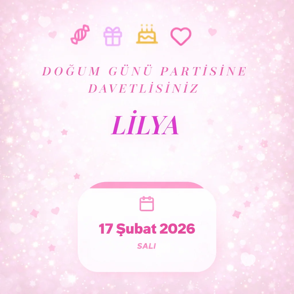 Çocuk Doğum Günü - Pembe Rüya