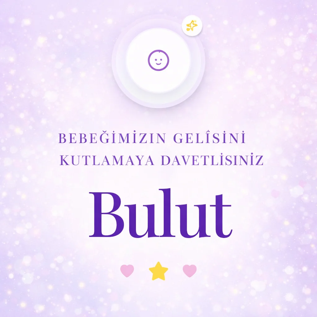 Baby Shower Davetiyesi – Lila