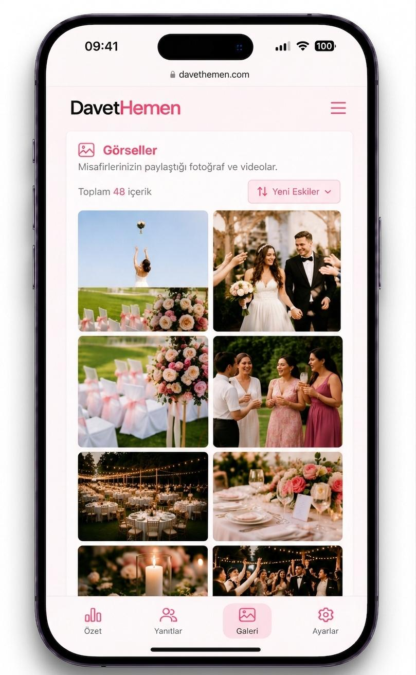 Misafir fotoğraf galerisi mockup